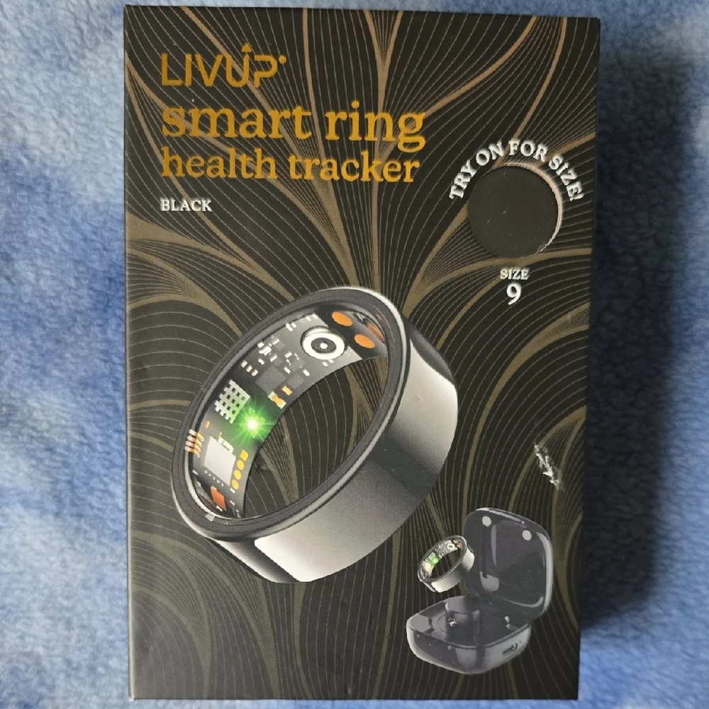 LivUp Smart Ring, Black, Size 9